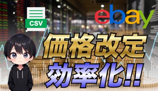 【eBay輸出】Seller Hub Reports(旧file exchange)で価格改定する方法について解説