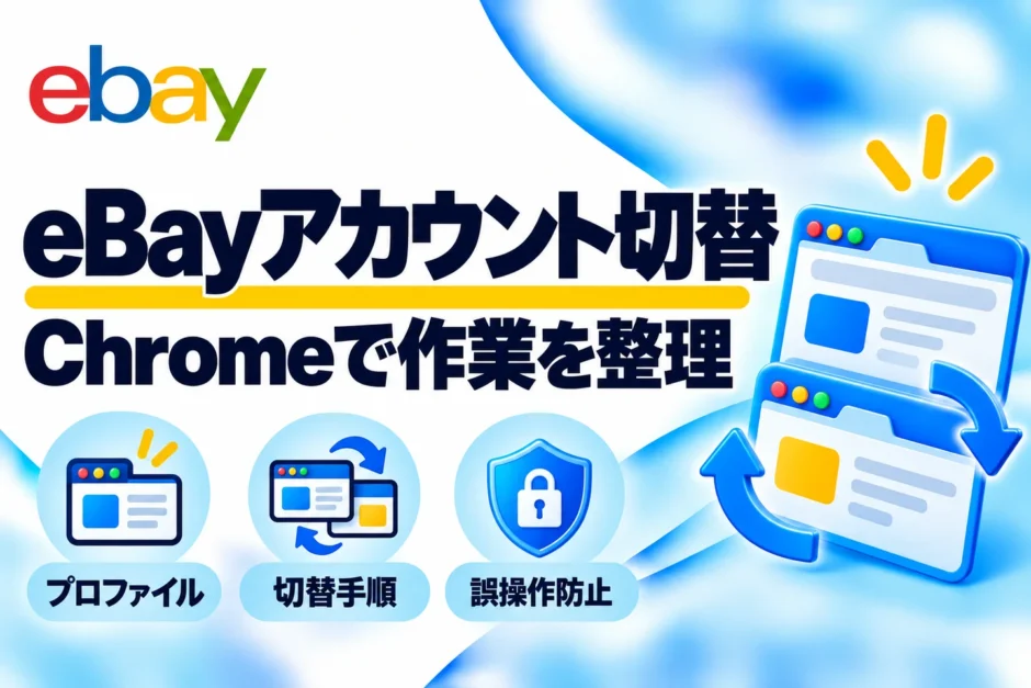 eBayアカウントの切り替え方法｜Chromeプロファイルで複数アカウントを管理