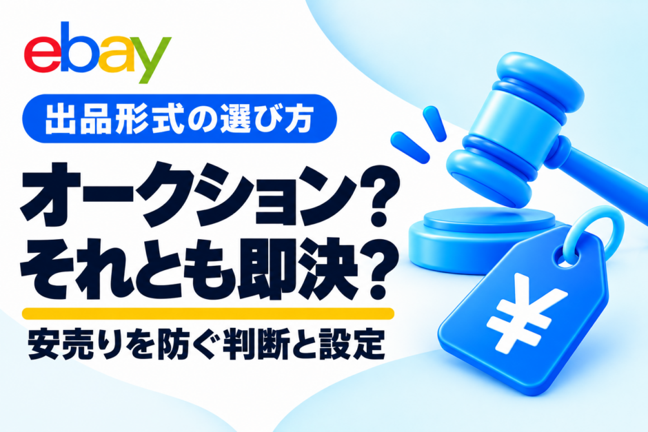 eBayオークションと即決の選び方。安売りを防ぐ判断と設定