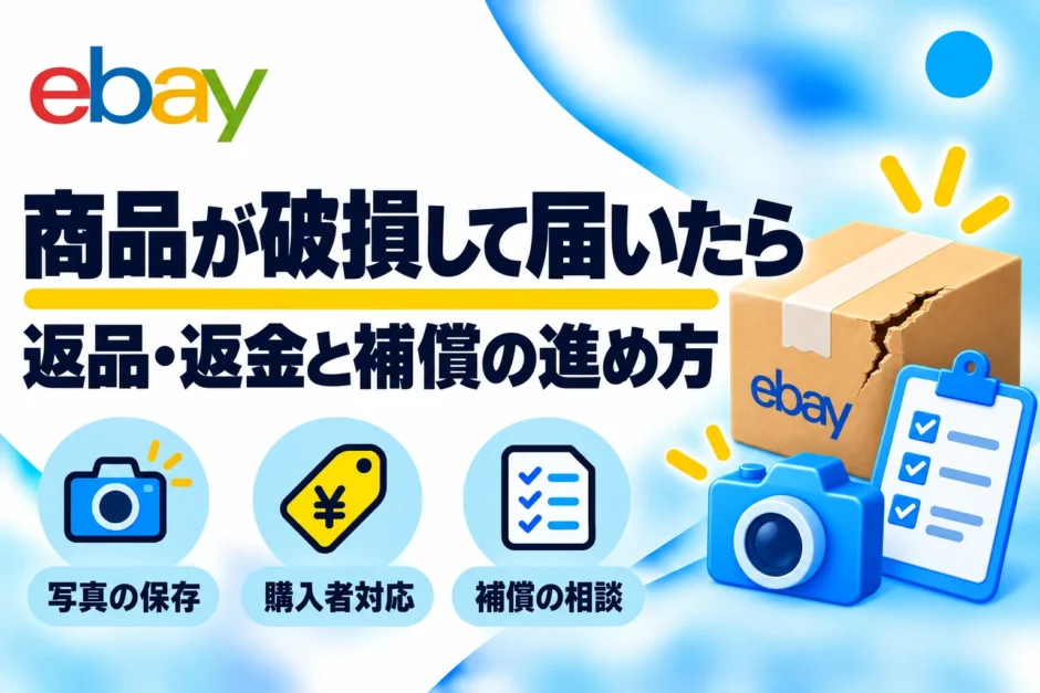 eBayで商品が破損して届いたら？返品・返金とダメージレポートの対応方法