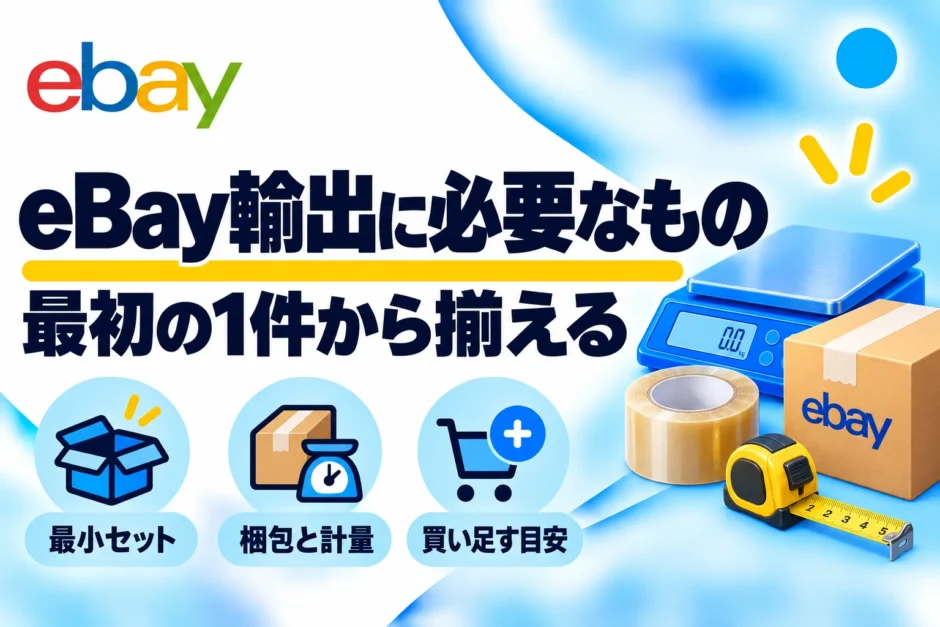 eBay輸出に必要なもの・道具一覧｜初心者の最小セットと梱包・印刷の準備