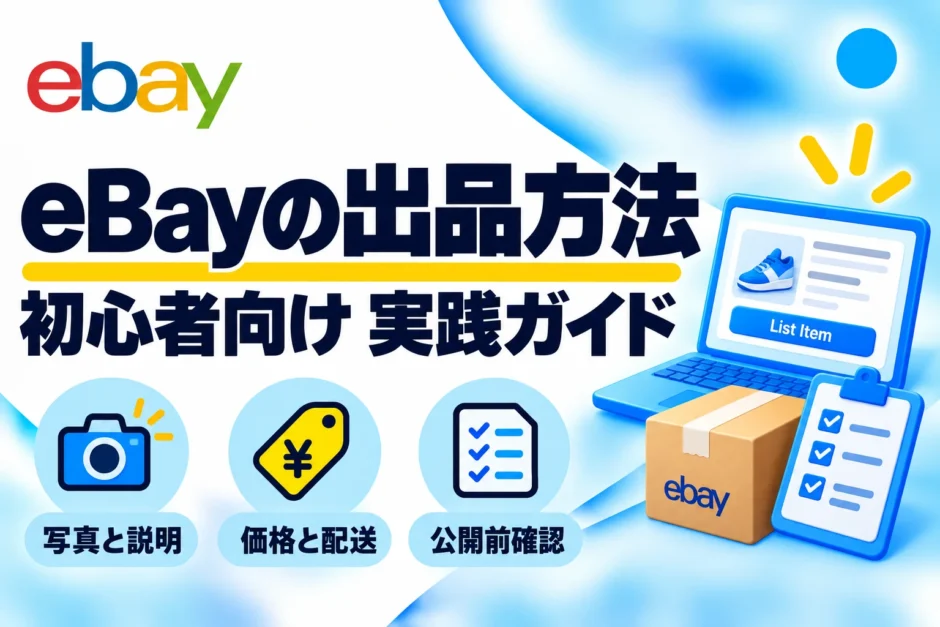 eBayの出品方法を画像で解説｜初心者向け12ステップと設定の注意点