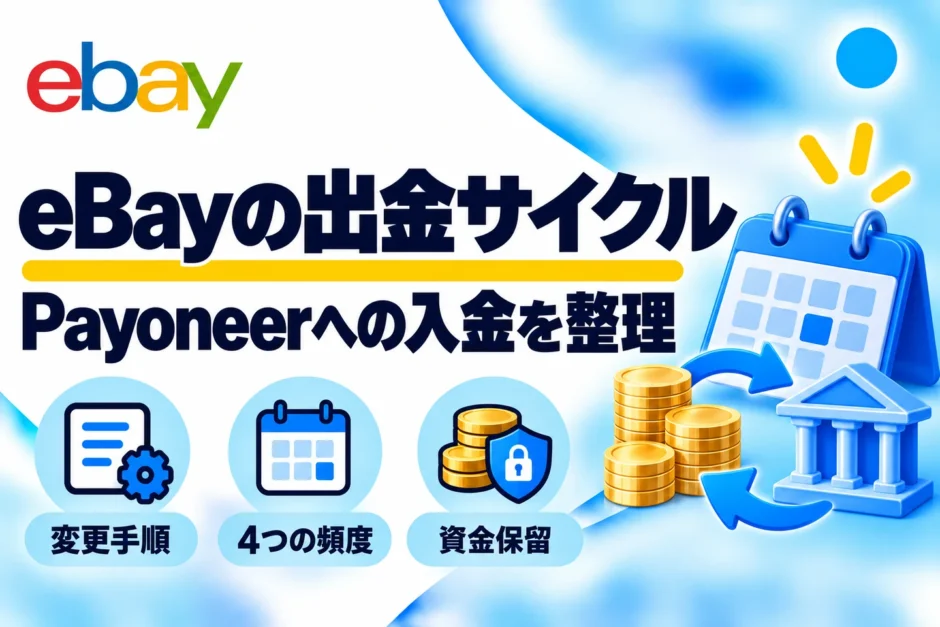 eBayの出金サイクルを変更する方法｜Payoneerへの入金頻度と保留の違い