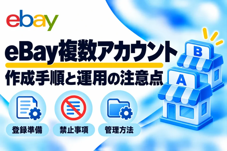 eBay複数アカウント：作成手順と運用の注意点