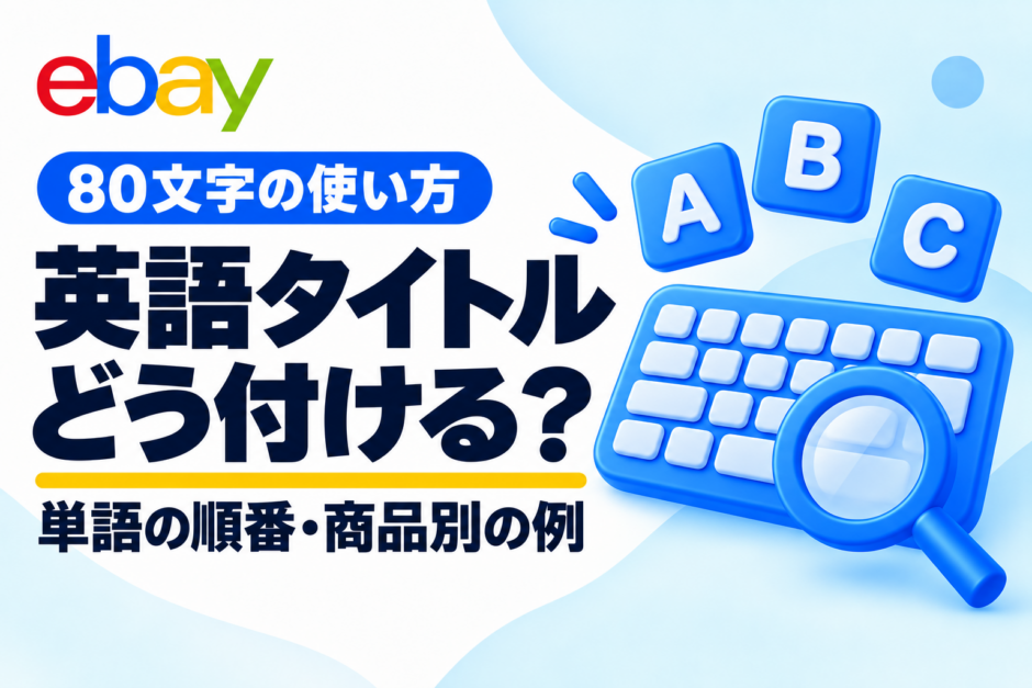 eBay英語タイトルの付け方。80文字の使い方・単語の順番・商品別の例