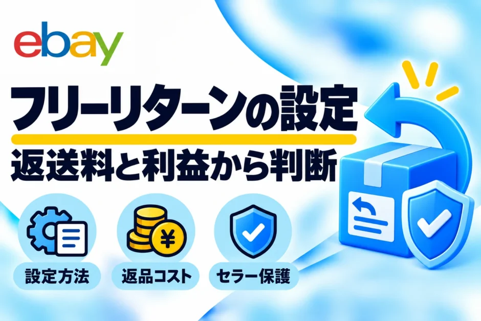 eBayフリーリターンの設定方法｜メリット・返送料・セラー保護を解説