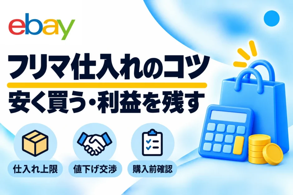 eBay輸出のフリマ仕入れのコツ：仕入れ上限・値下げ交渉・購入前確認