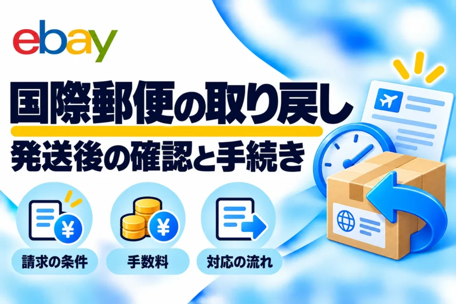 国際郵便の取り戻し請求とは？条件・680円の手数料・eBay誤発送時の対応