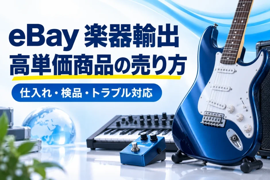 eBay楽器輸出。高単価商品の仕入れ・検品・トラブル対応
