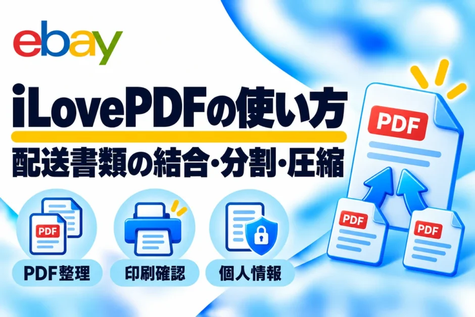iLovePDFの使い方：配送書類の結合・分割・圧縮