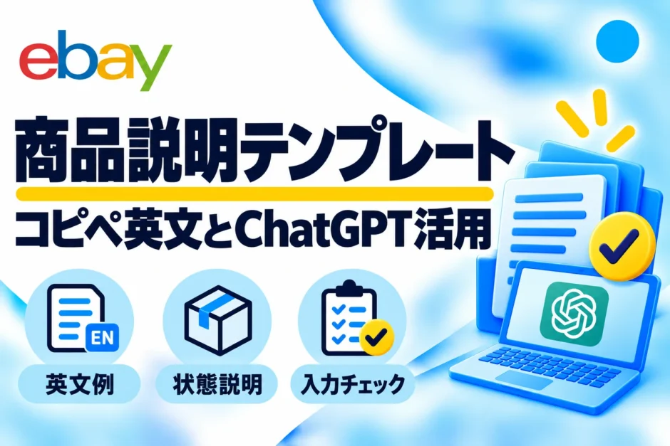 eBay商品説明テンプレートの作り方｜コピペ英文例・保存方法・DDP対応
