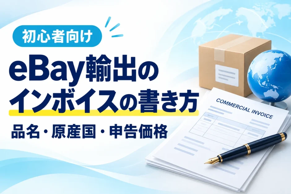 eBay輸出のインボイスの書き方。品名・原産国・申告価格を記入例で解説