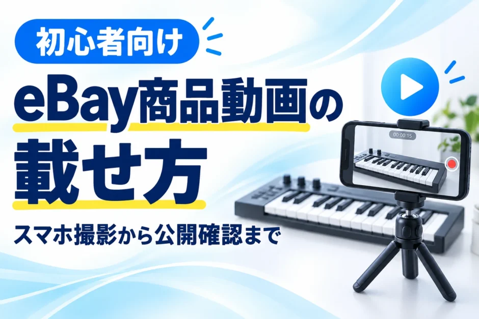 eBay商品動画の載せ方。スマホで動作を撮影しアップロードから公開確認まで解説