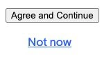 eBaymagの連携許可画面のAgree and ContinueとNot nowボタン