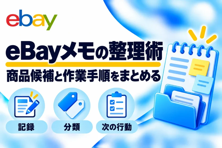 eBayメモの整理術：商品候補と作業手順をまとめる
