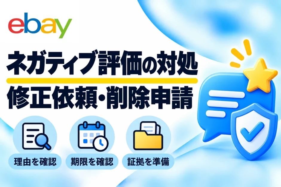 eBayネガティブ評価の対処法｜修正依頼・削除申請の条件と期限
