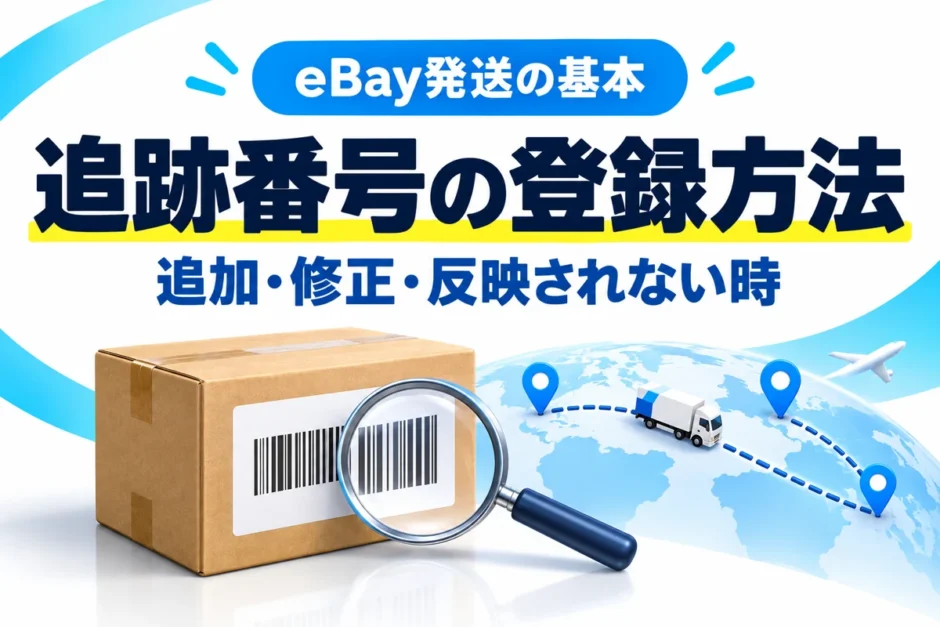 eBay追跡番号の登録・修正方法｜配送会社の選び方と反映されない時の対処