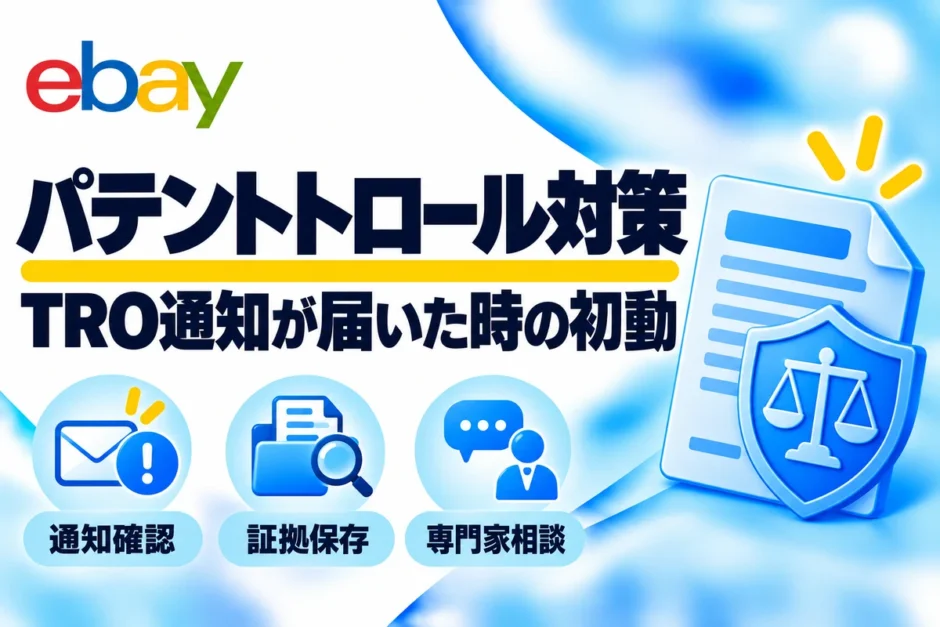 パテントトロール対策：TRO通知が届いた時の初動