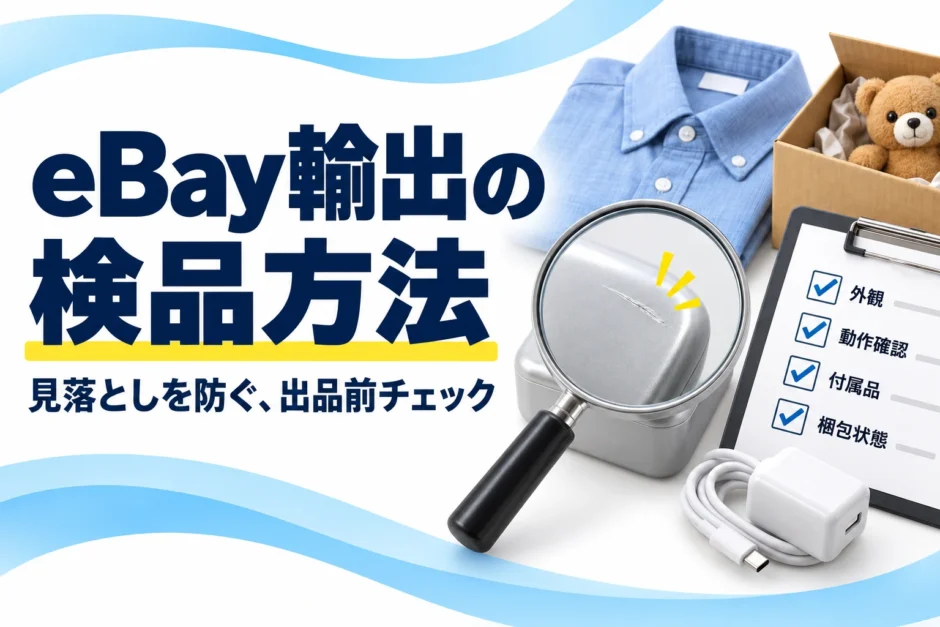eBay輸出の検品方法。外観・動作・付属品の見落としを防ぐ出品前チェック