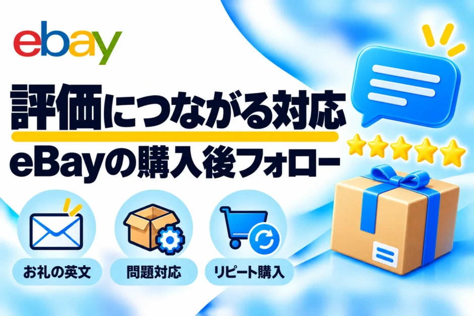 eBayでポジティブ評価につながる購入後フォロー｜お礼の英文とクーポンの注意点