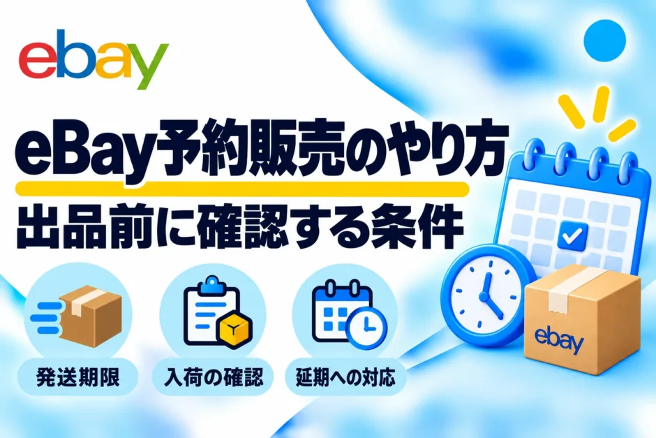eBay予約販売のやり方｜40営業日の発送期限・設定・英文例を解説