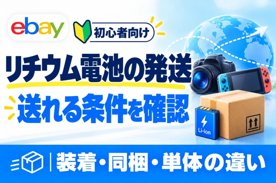 eBayリチウム電池入り商品の発送。装着・同梱・単体の違いと発送条件