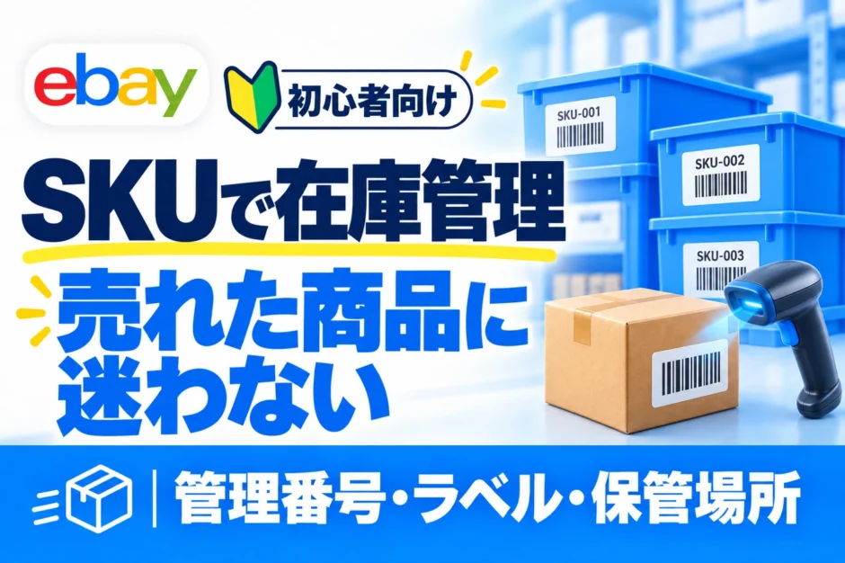 eBayのSKUの付け方。商品番号と保管場所で在庫・発送を管理