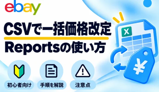 eBayの価格をCSVで一括変更する方法｜Seller Hub Reportsの使い方