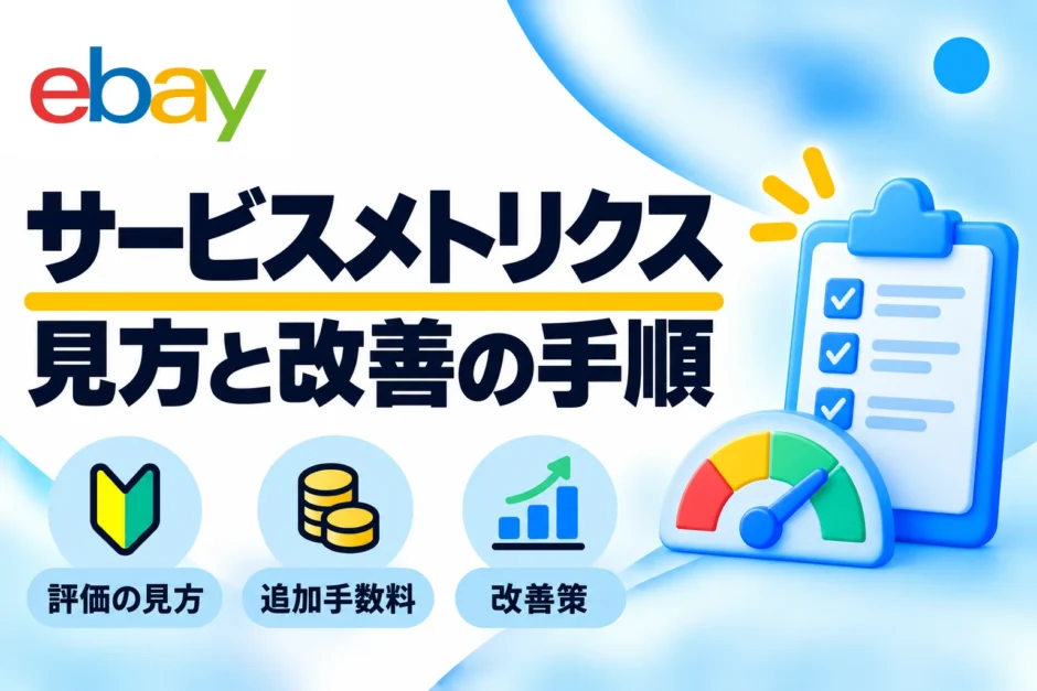 eBayサービスメトリクスの見方と改善手順：評価・追加手数料・改善策