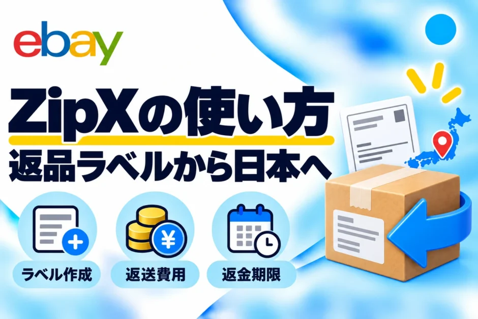 ZipXでeBayの返品ラベルを作る方法｜米国から日本への返送・料金・注意点