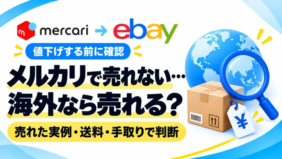 メルカリで売れない商品は海外で売れる？値下げする前に確認したいeBayの需要と手取り