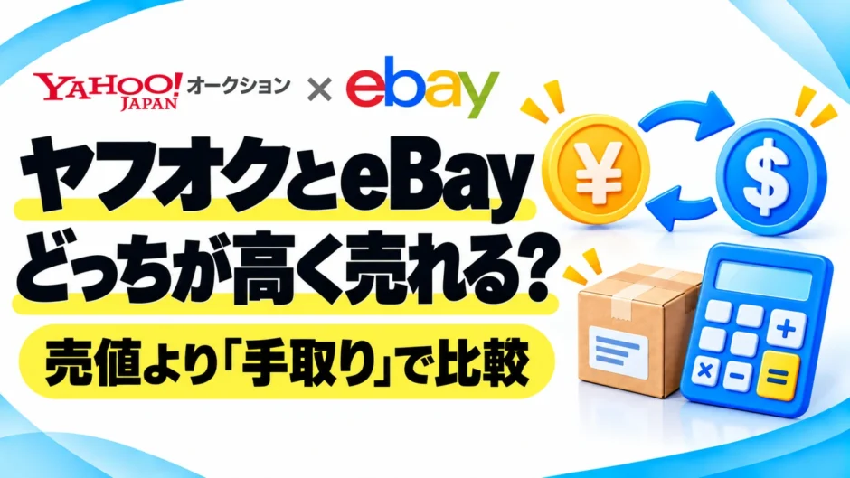 ヤフオクとeBayはどっちが高く売れる？落札相場・手取り・手間で選ぶ販売先