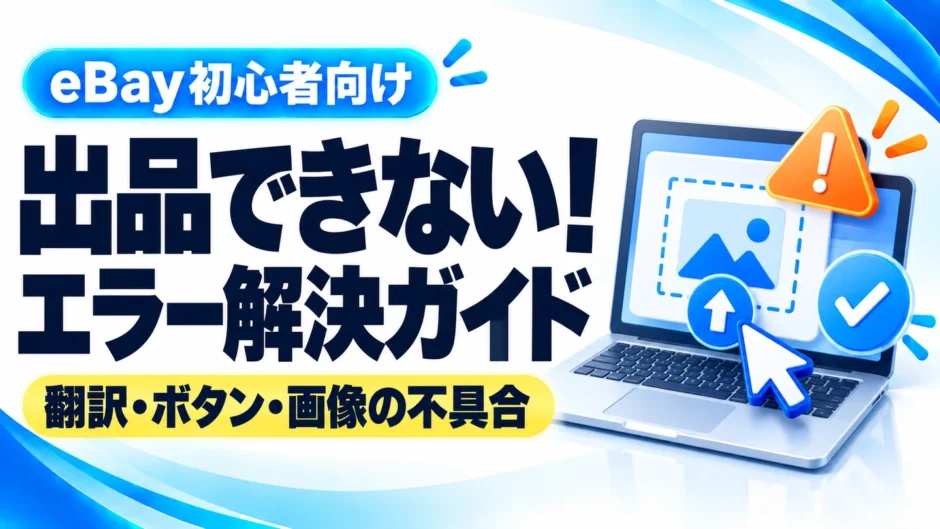 eBayで出品できない・ボタンが押せないときは？翻訳・画像アップロード・エラーの直し方