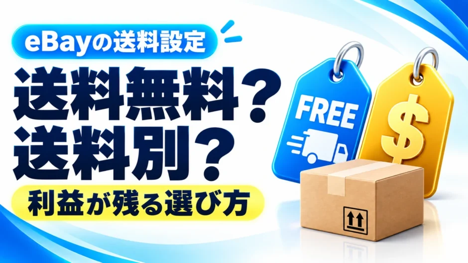 eBayは送料無料と送料別のどっちがいい？利益が残る設定を具体例で解説