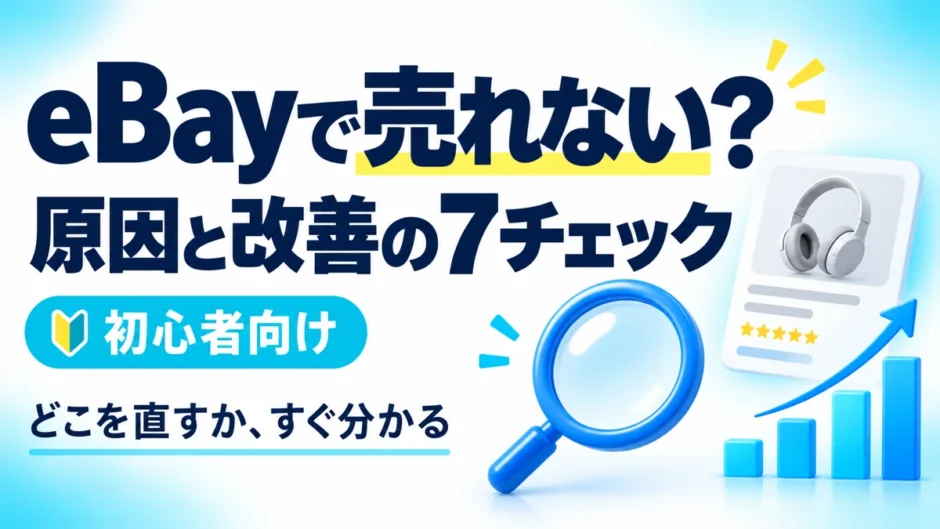 eBayで売れない原因は？初心者が確認する7項目と改善する順番