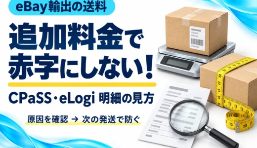 eBay発送の追加料金はなぜ？CPaSS・eLogiの明細確認と送料差額の対処法