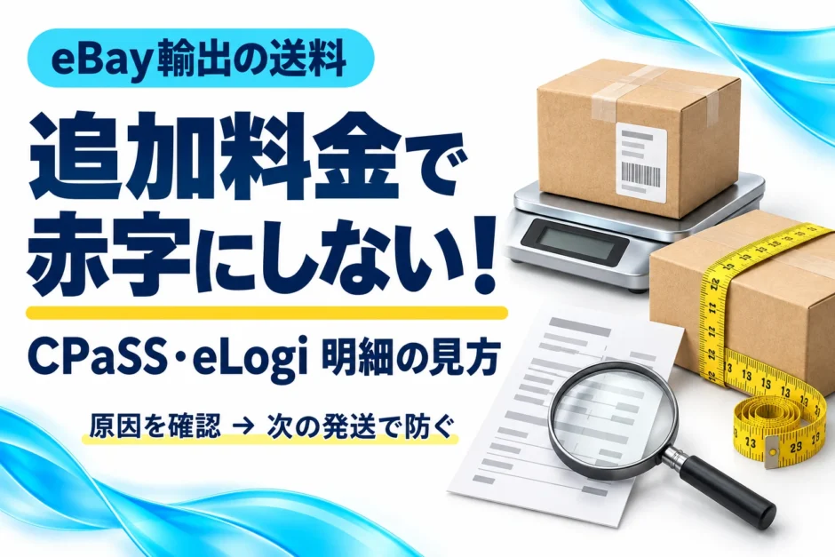 eBay発送の追加料金はなぜ？CPaSS・eLogiの明細確認と送料差額の対処法